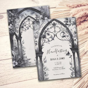 Gothic Floral Garden Gate Pagan Handfasting Invitation