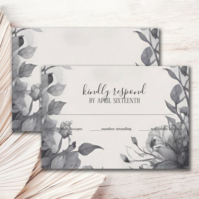 Gothic Floral Garden Gate Pagan Handfasting RSVP Card (Creator Uploaded)