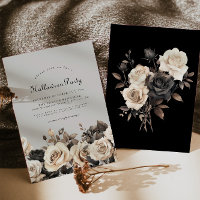 Gothic Floral Halloween Invitation