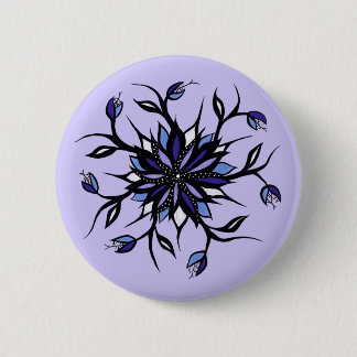 Gothic Floral Mandala Monsters And Teeth 6 Cm Round Badge