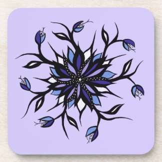 Gothic Floral Mandala Monsters And Teeth Coaster