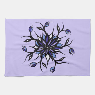 Gothic Floral Mandala Monsters And Teeth Tea Towel
