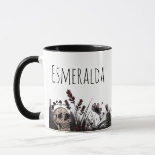 Gothic Floral Monogram Coffee Tea Mug