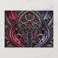 Gothic Floral Postcard