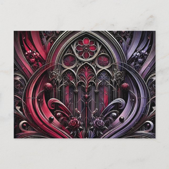 Gothic Floral Postcard (Front)