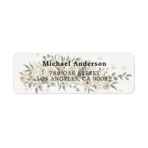 Gothic Floral Return Address Label
