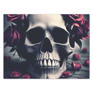 Gothic Floral Skull and Roses