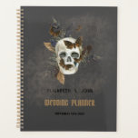 Gothic Floral Skull Butterflies  Wedding Planner<br><div class="desc">Gothic floral skulls on dark background. Beautifully invitation that can be customised with your name. Select the "customise" button to change the font style,  colour and size.</div>