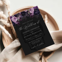 Gothic Floral Skull Halloween Wedding