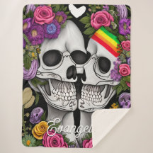 Gothic Floral Skulls