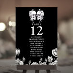 Gothic Floral Skulls Table Number Seating Chart<br><div class="desc">These gothic floral skulls table number seating charts are perfect for all celebrations. Designed by Thisisnotme©</div>