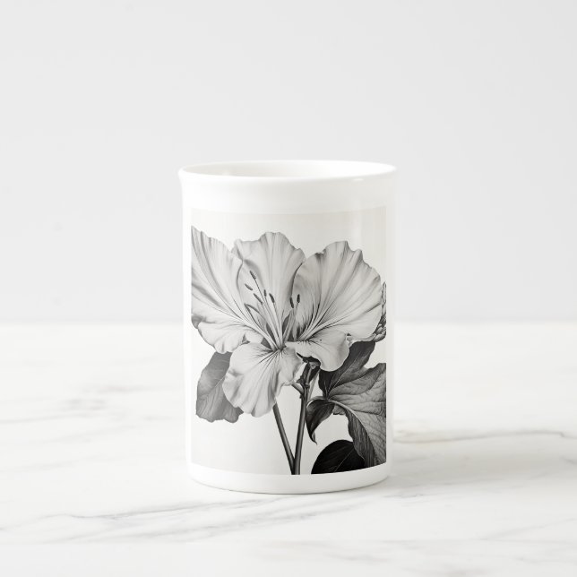 Gothic Floral Web Mug” Bone China Mug (Front)