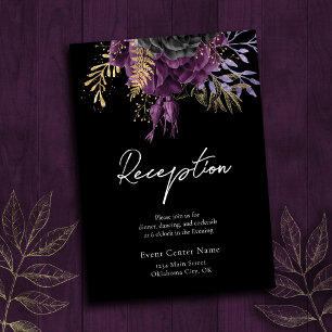 Gothic Floral Wedding Accommodations Enclosure Card