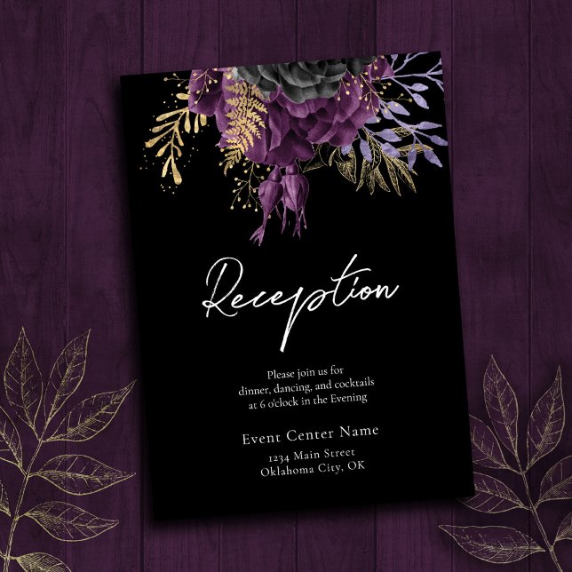Gothic Floral Wedding Accommodations Enclosure Card (Creator Uploaded)