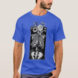 Gothic Flower and Bones T-Shirt