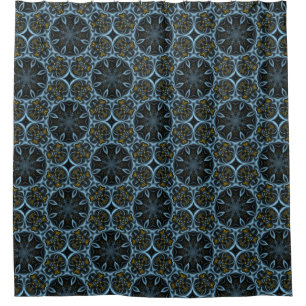 Gothic flower fractal shower curtain
