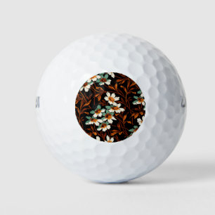 Gothic Flower Pattern Transparent Aesthetic Flower Golf Balls