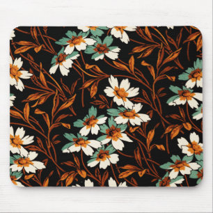 Gothic Flower Pattern Transparent Aesthetic Flower Mouse Mat