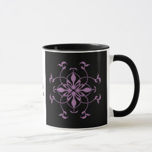 Gothic flower purple and black mug