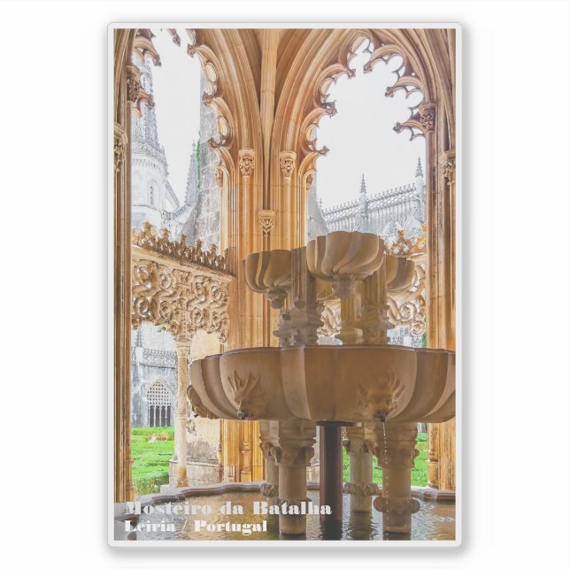 Gothic Fountain and Cloister. Monastery of Batalha (Front)