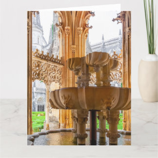 Gothic Fountain and Cloister. Monastery of Batalha Thank You Card