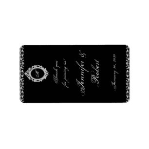 Gothic Frame Monogram Lip Balm Label