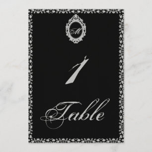 Gothic Frame Monogram Table Number