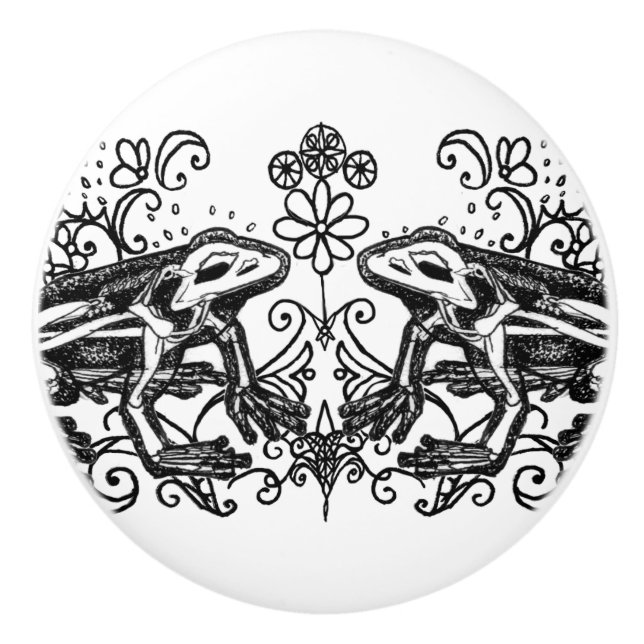 Gothic Frog Ceramic Knob (Front)