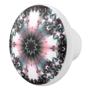 Gothic Frozen Winter Spider Web Ceramic Knob