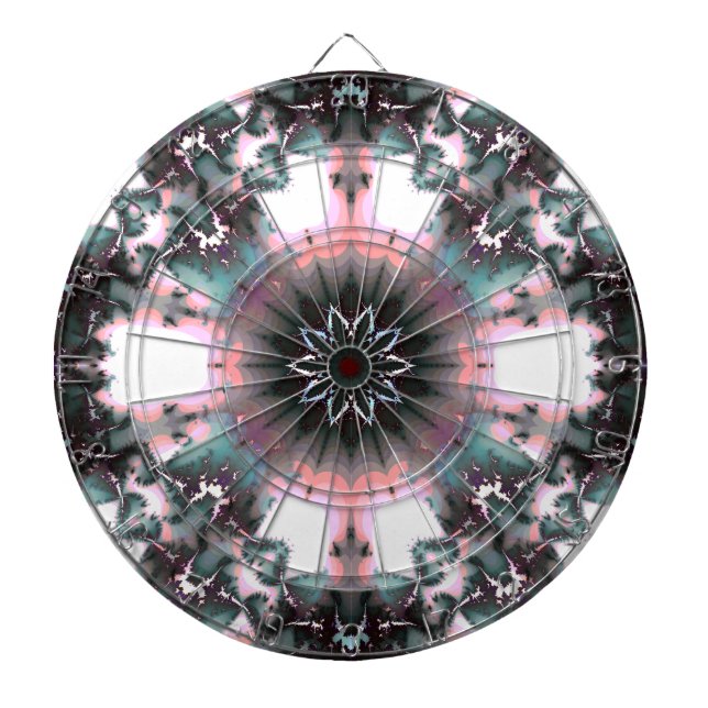 Gothic Frozen Winter Spider Web Dartboard (Front)