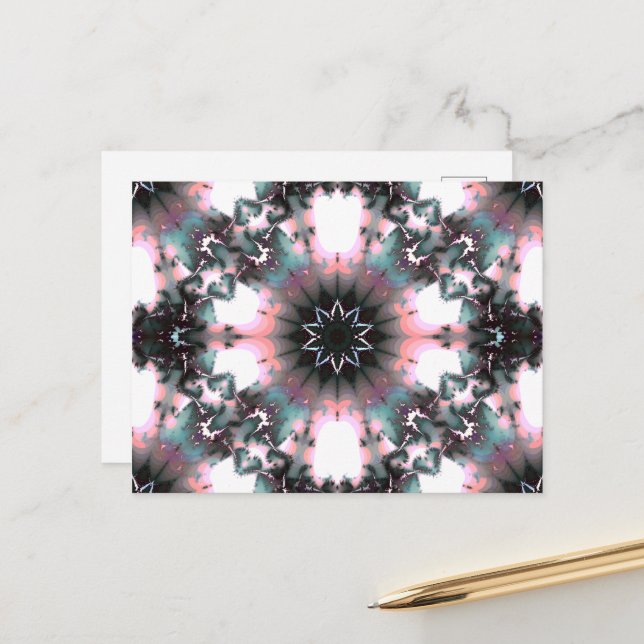 Gothic Frozen Winter Spider Web Postcard (Front/Back In Situ)