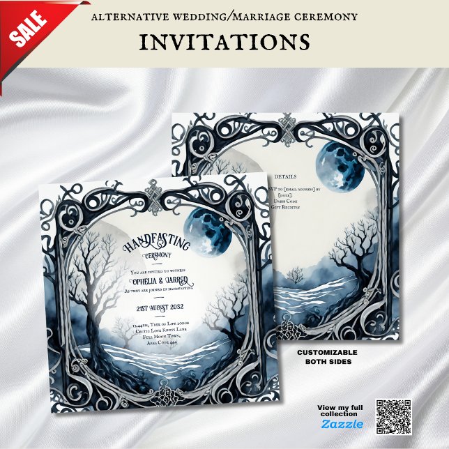 GOTHIC FULLMOON HANDFASTING INVITATIONS CELTIC (Creator Uploaded)
