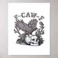 Gothic Funny F-Caw-F Humor Crow Essential Retro St