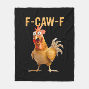 Gothic Funny Humor Crow F Caw F Style Fleece Blanket