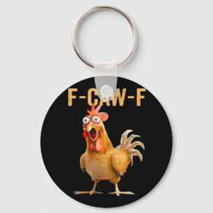 Gothic Funny Humor Crow F Caw F Style Key Ring