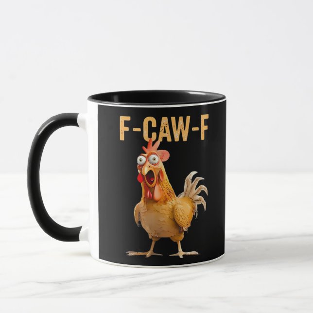 Gothic Funny Humor Crow F Caw F Style Mug (Left)