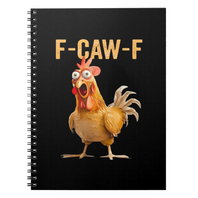 Gothic Funny Humor Crow F Caw F Style Notebook (Front)