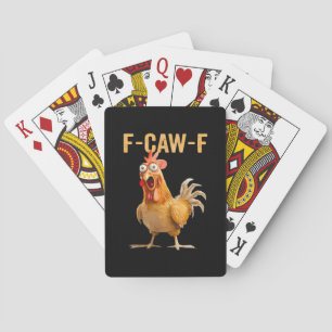 Gothic Funny Humor Crow F Caw F Style Playing Cards