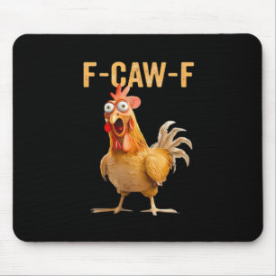 Gothic Funny Humour Crow F-Caw-F Mouse Mat