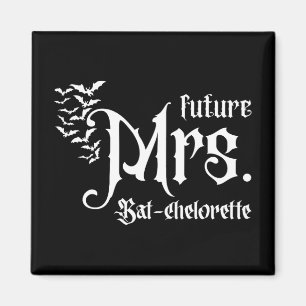 Gothic Future Mrs Bride Matching Bat Bachelorette  Magnet