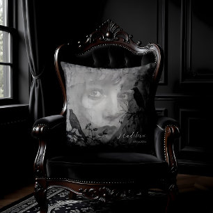 Gothic Garden Ravens Photo Cushion