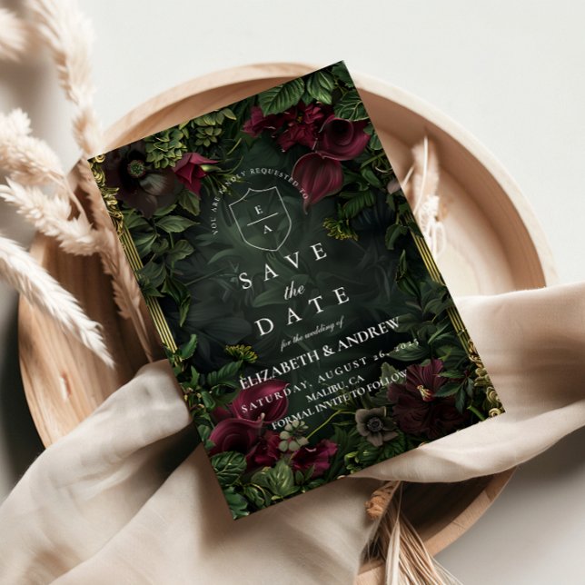 Gothic Garden Wedding Romance Save The Date (Creator Uploaded)