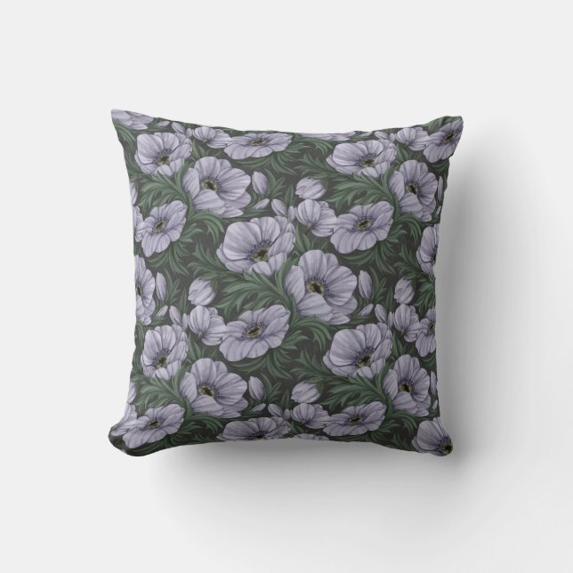 Gothic Gardenia Decorative Pillow (Front)
