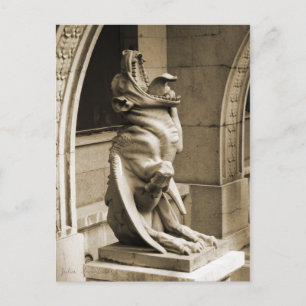 Gothic gargoyle postcard
