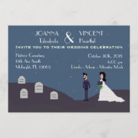 Gothic Geek Gamer Wedding Invitation