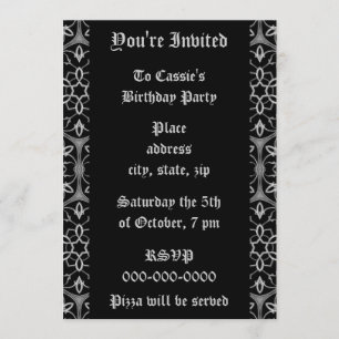 Gothic geometric kaleidoscope Birthday Party Invitation