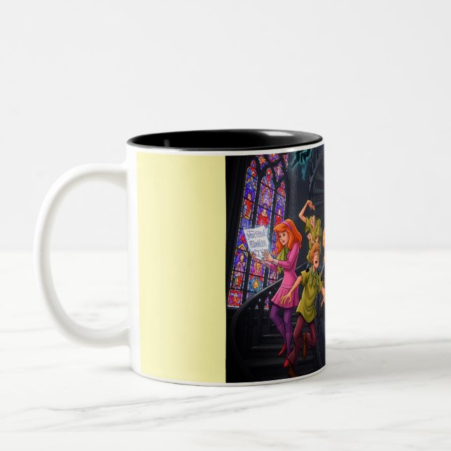 Gothic Ghost Hunt Two-Tone Coffee Mug (Left)
