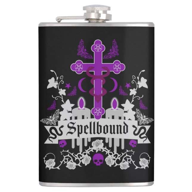 Gothic Gifts For Him And Her Hip Flask (Front)