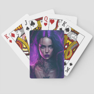 Gothic Girl Playing Cards