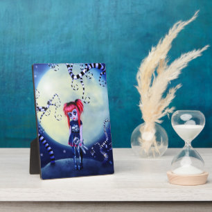 Gothic girl voodoo doll and creepy vines plaque
